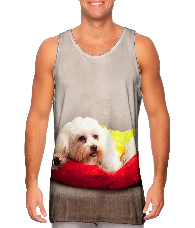 Urban Tank Top-Maltese On Doggy Bed