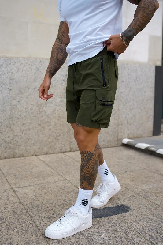 Tencel Shorts-Raptor Cargo Shorts - Khaki