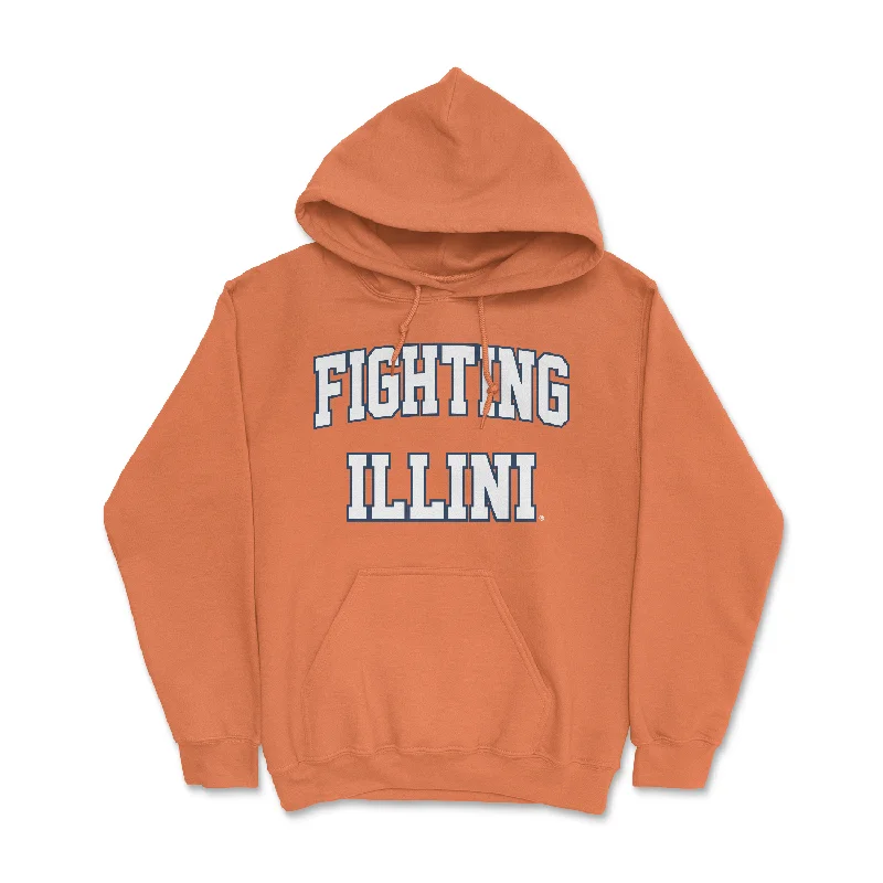 Poplin Shirt-Fighting Illini Orange Varsity Hooded Sweatshirt