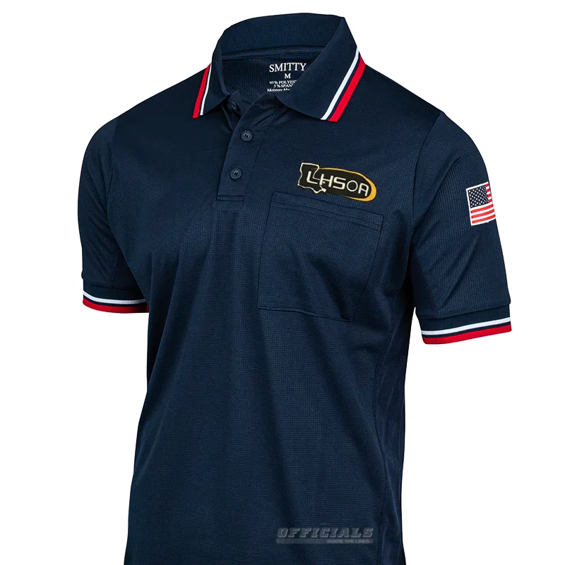 Casual Button-down Shirt-LHSOA Navy Dye Sublimated Softball Umpire Shirts