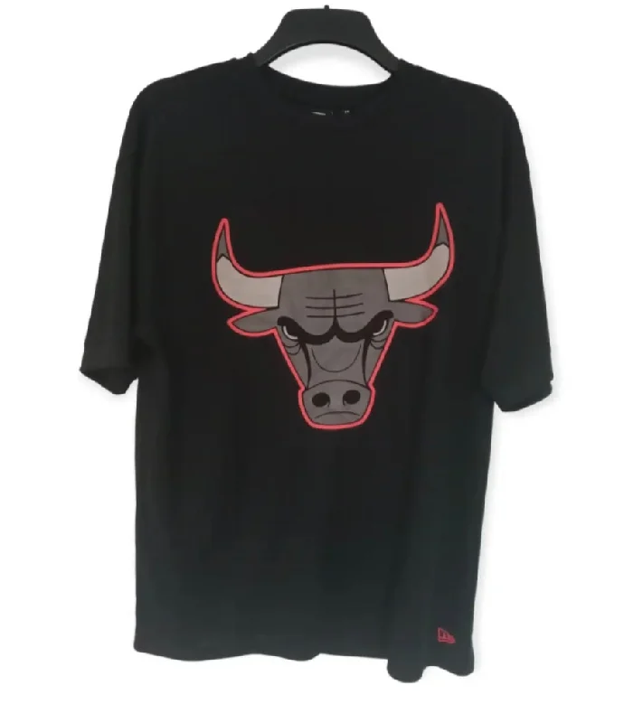 Floral Shirt-New Era Chicago Bulls NBA t shirt, black, size Medium