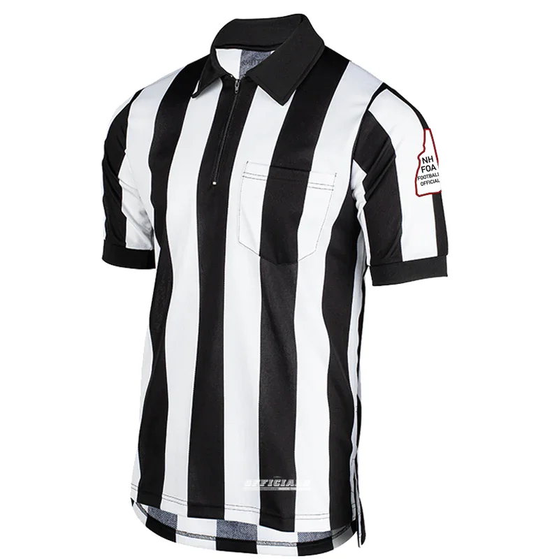 Casual Long Sleeve Shirt-New Hampshire NHFOA Dye Sublimated Logo 2" Stripe Short Sleeve Shirt