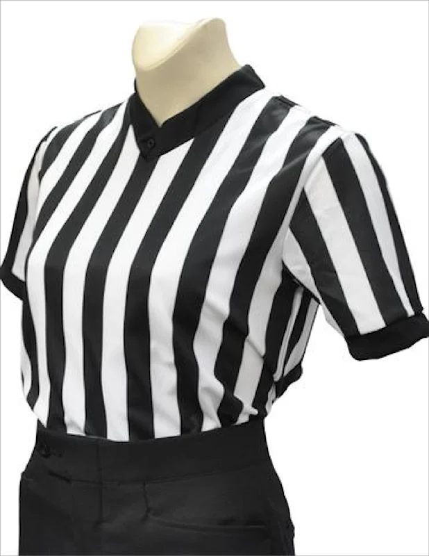 Wrap Shirt-Smitty | BKS-211 | 1" Stripe | Women's | Mesh Basketball Officials V-Neck Shirt