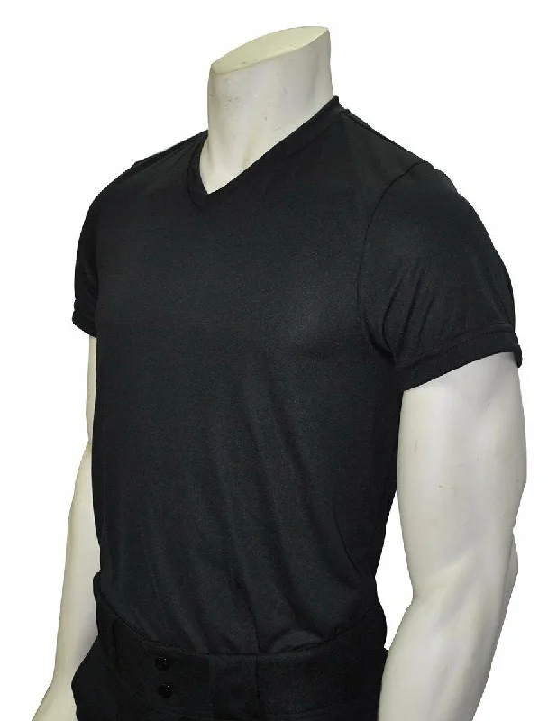 Sleeveless Blouse-Smitty | USA-409 | Black | Loose Fit V-Neck Shirt | Compression Wear Polyester